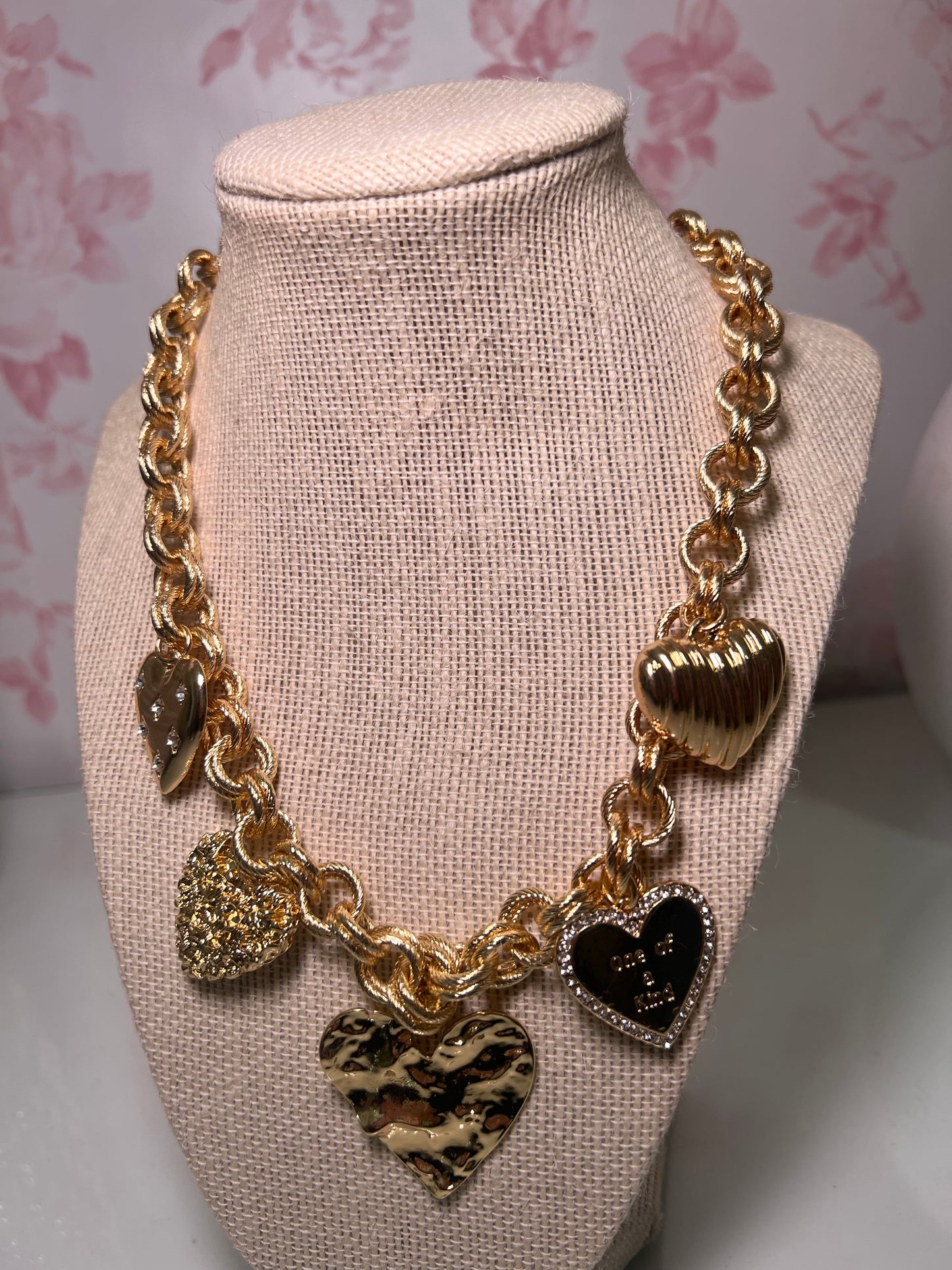 Chunky Heart Charm Necklace