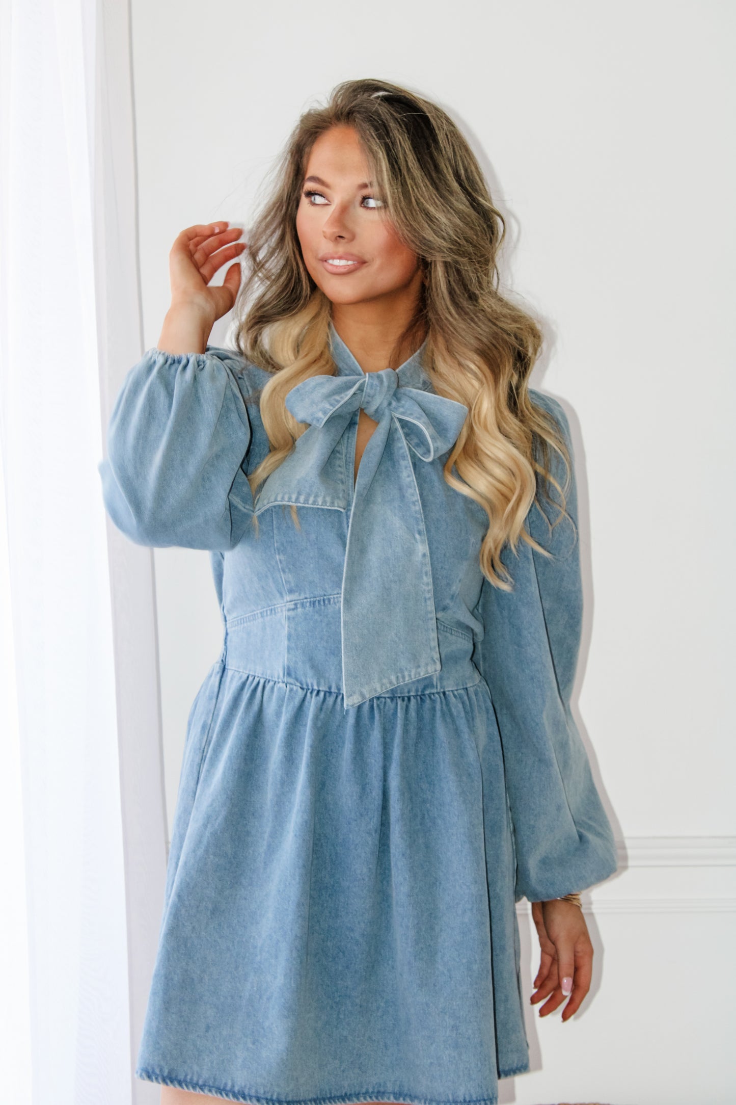 Stella Denim Bow Dress