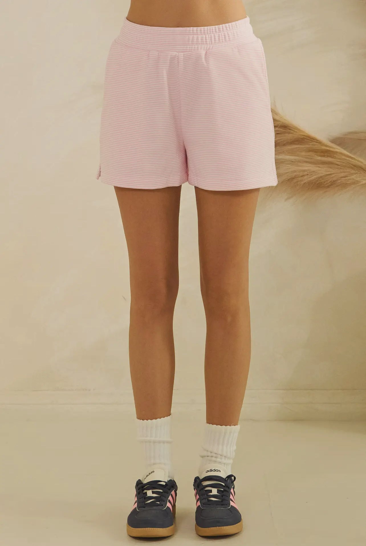 Striped Mock Neck Lounge Set