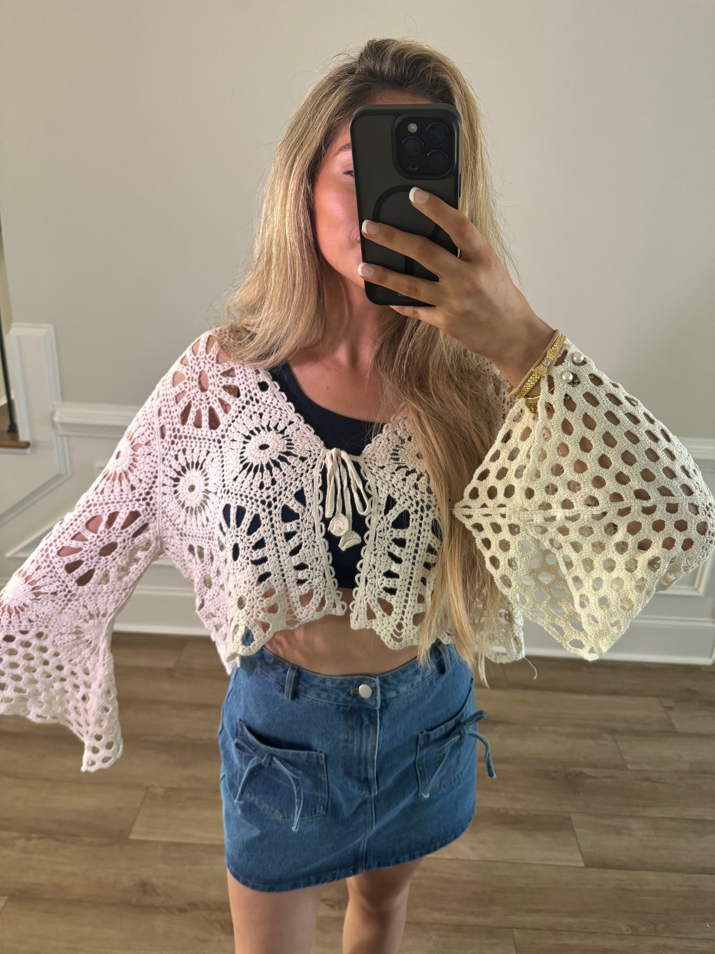 Beach Knit Cover Up - Beige