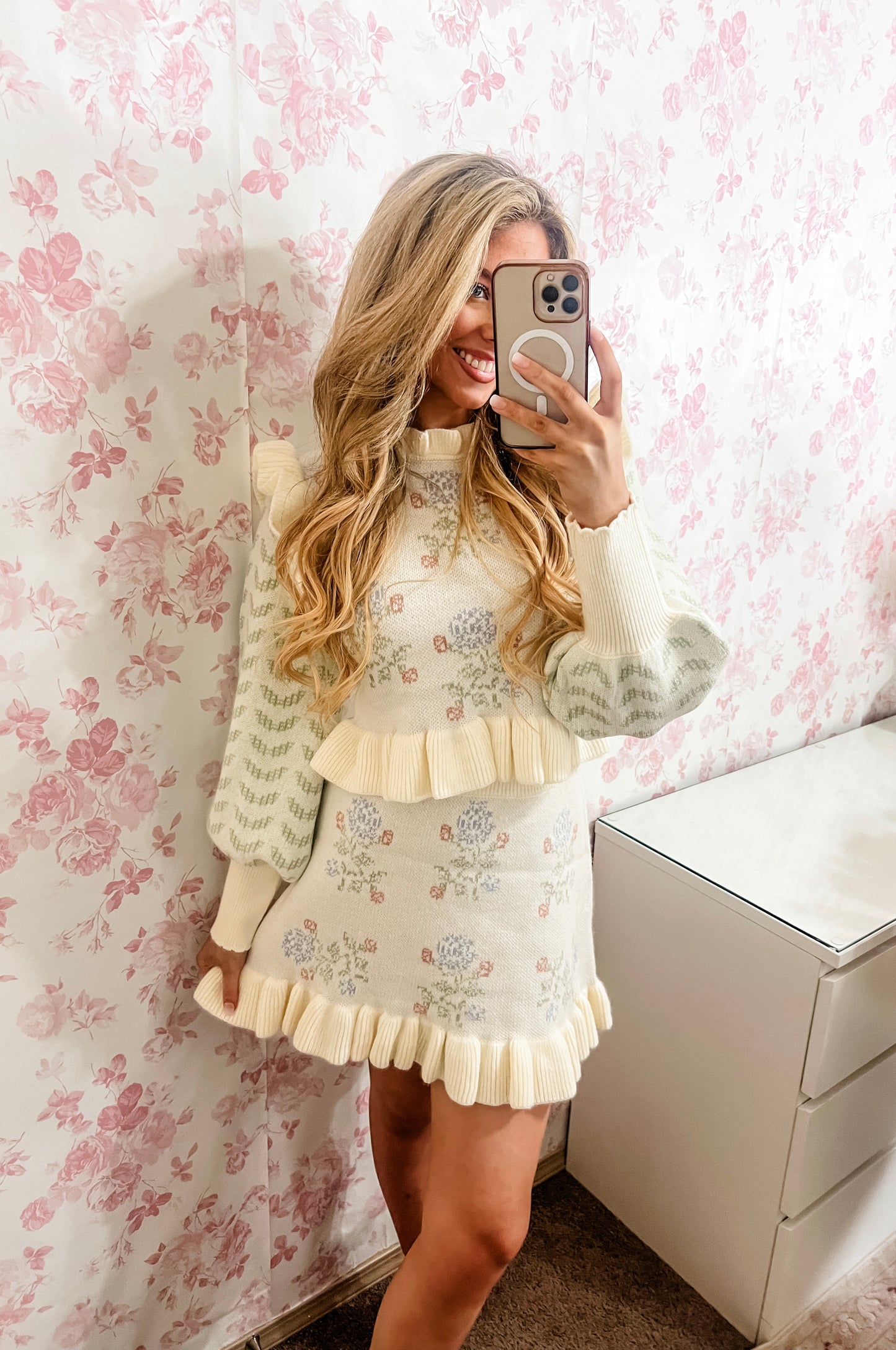 Ivory Meadows Sweater Set