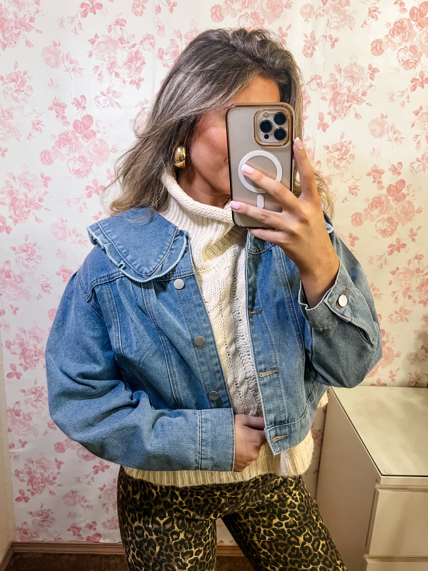 Belle Collared Denim Jacket