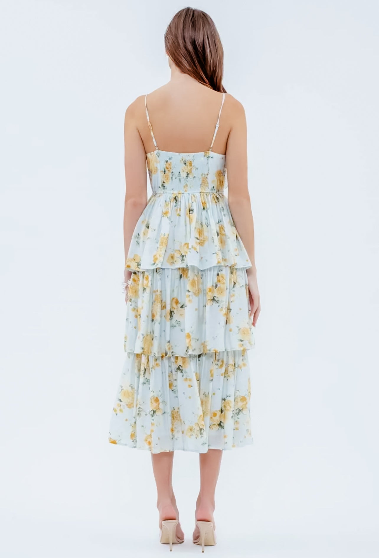 Olivia Floral Bow-Detail Midi Dress