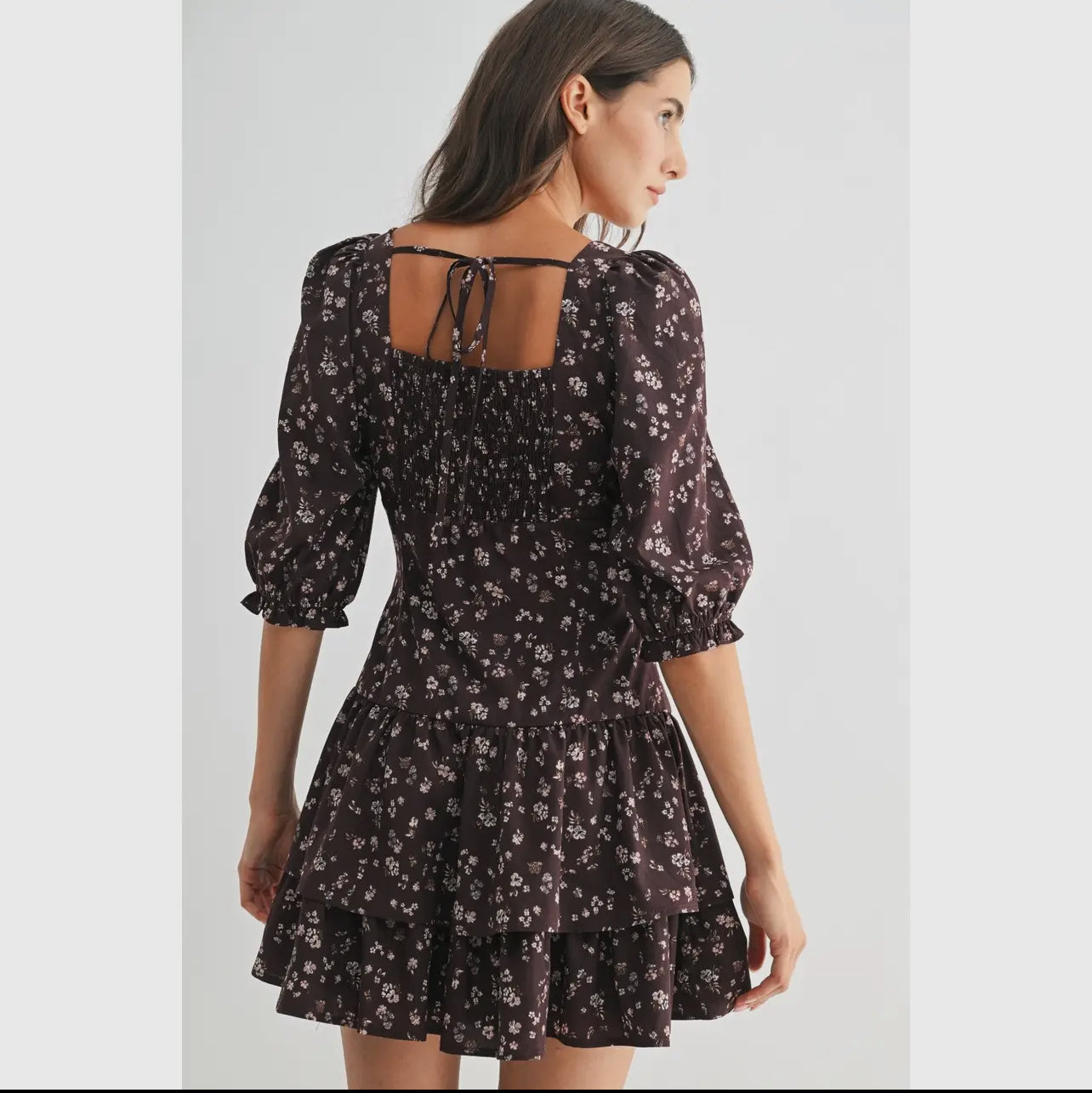 Maple Tiered Ruffle Mini Dress