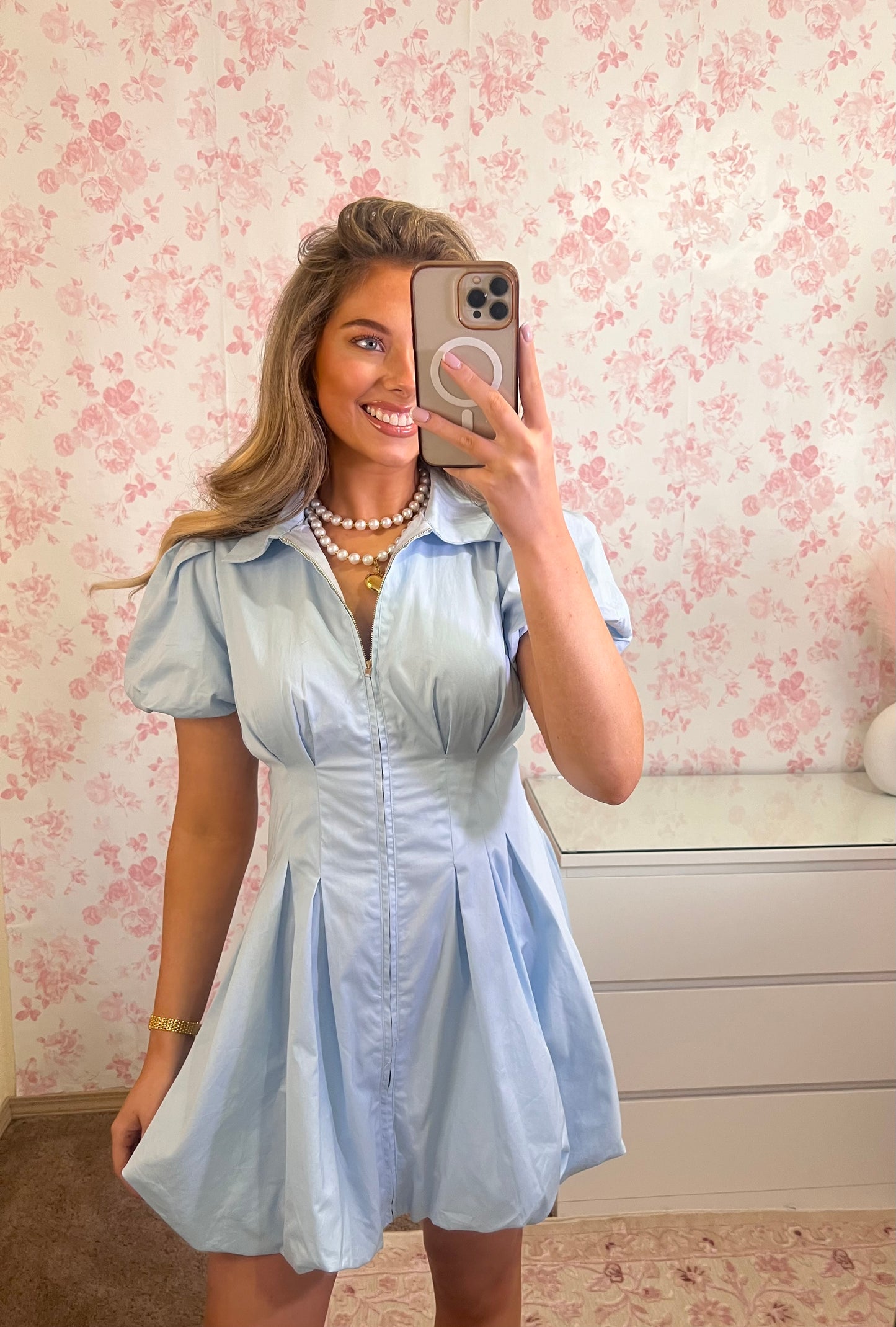 Demi Bubble Dress - Blue