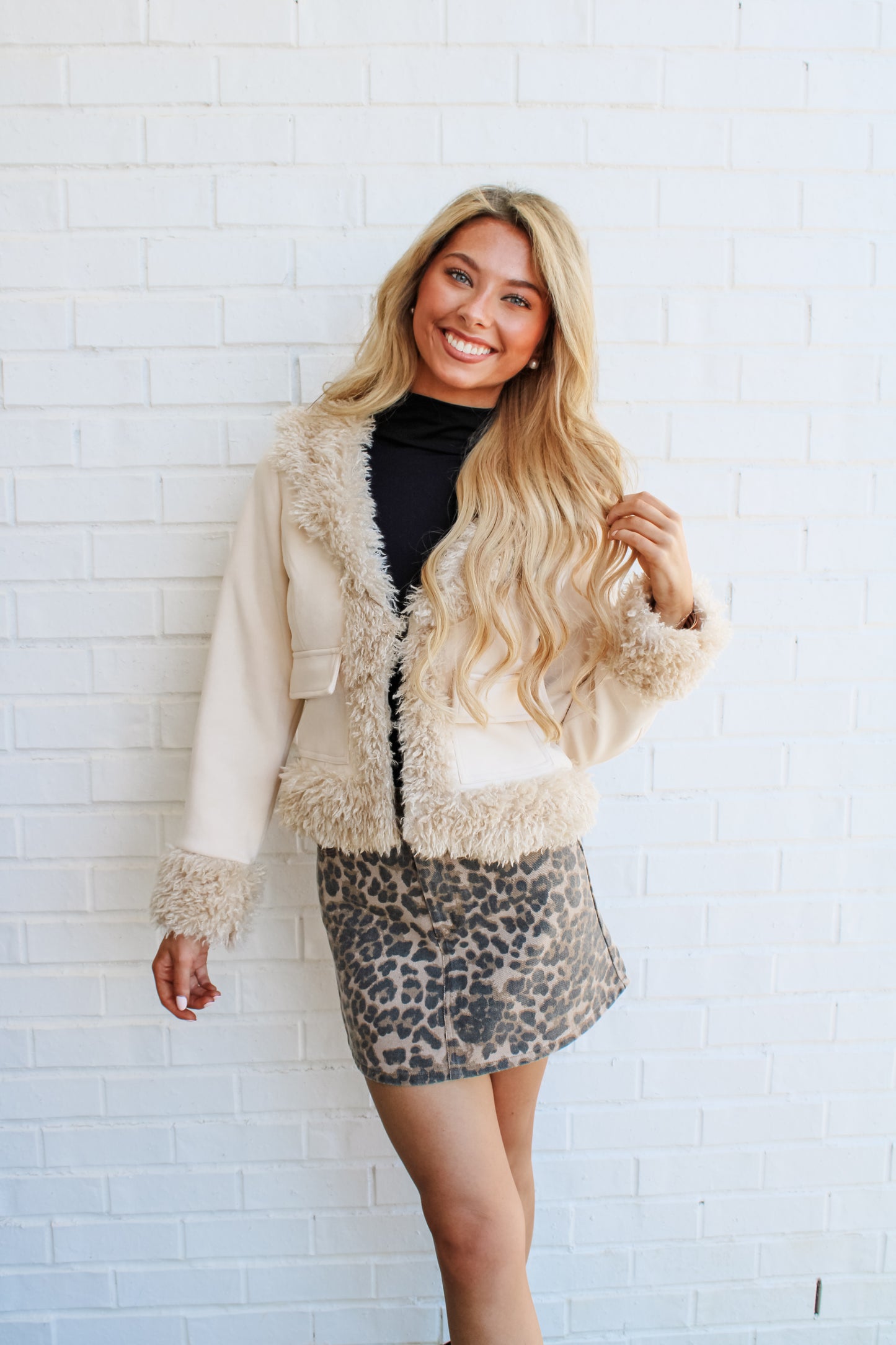 Frosted Faux Fur Jacket