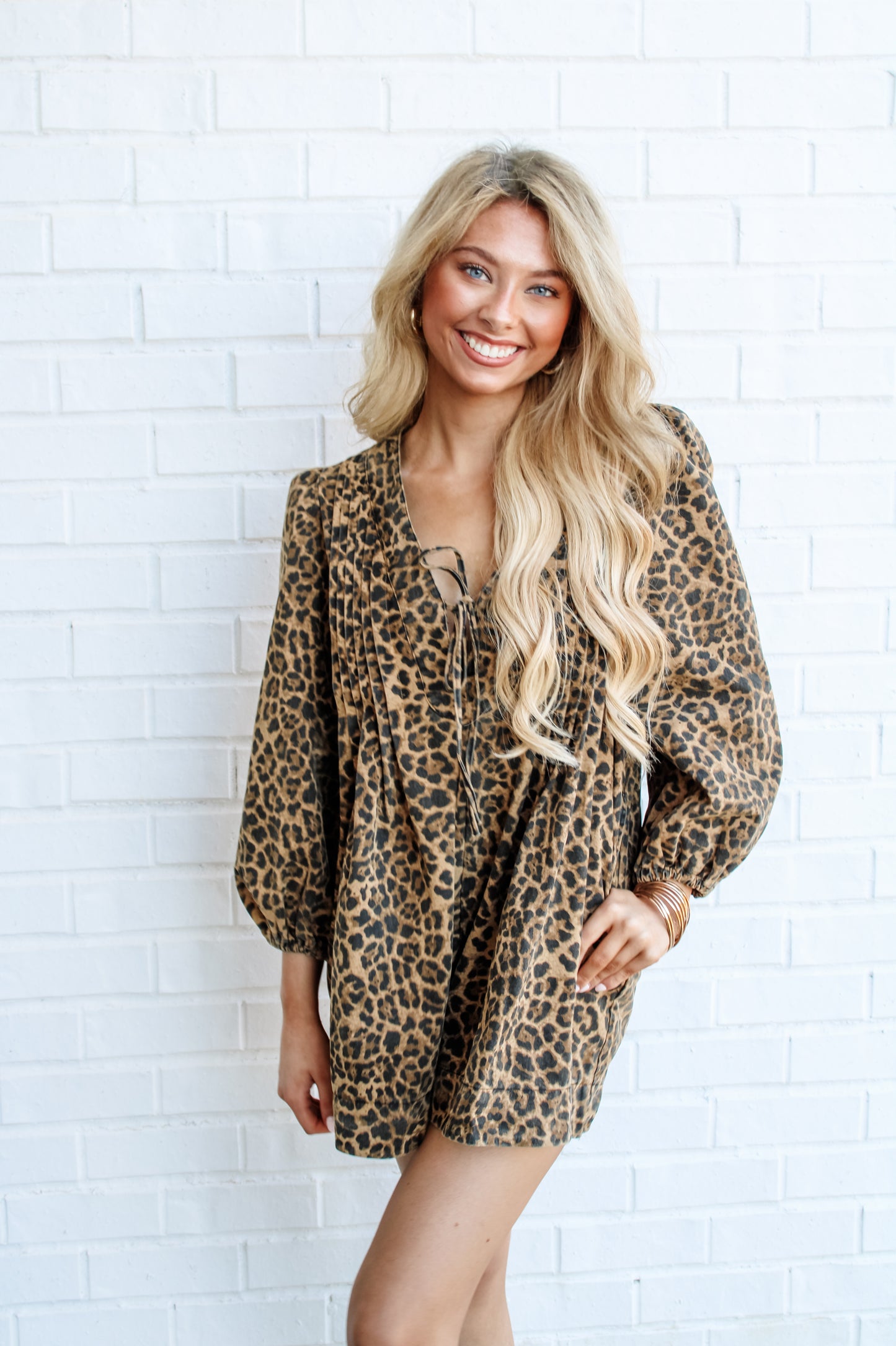 Savannah Leopard Print Romper