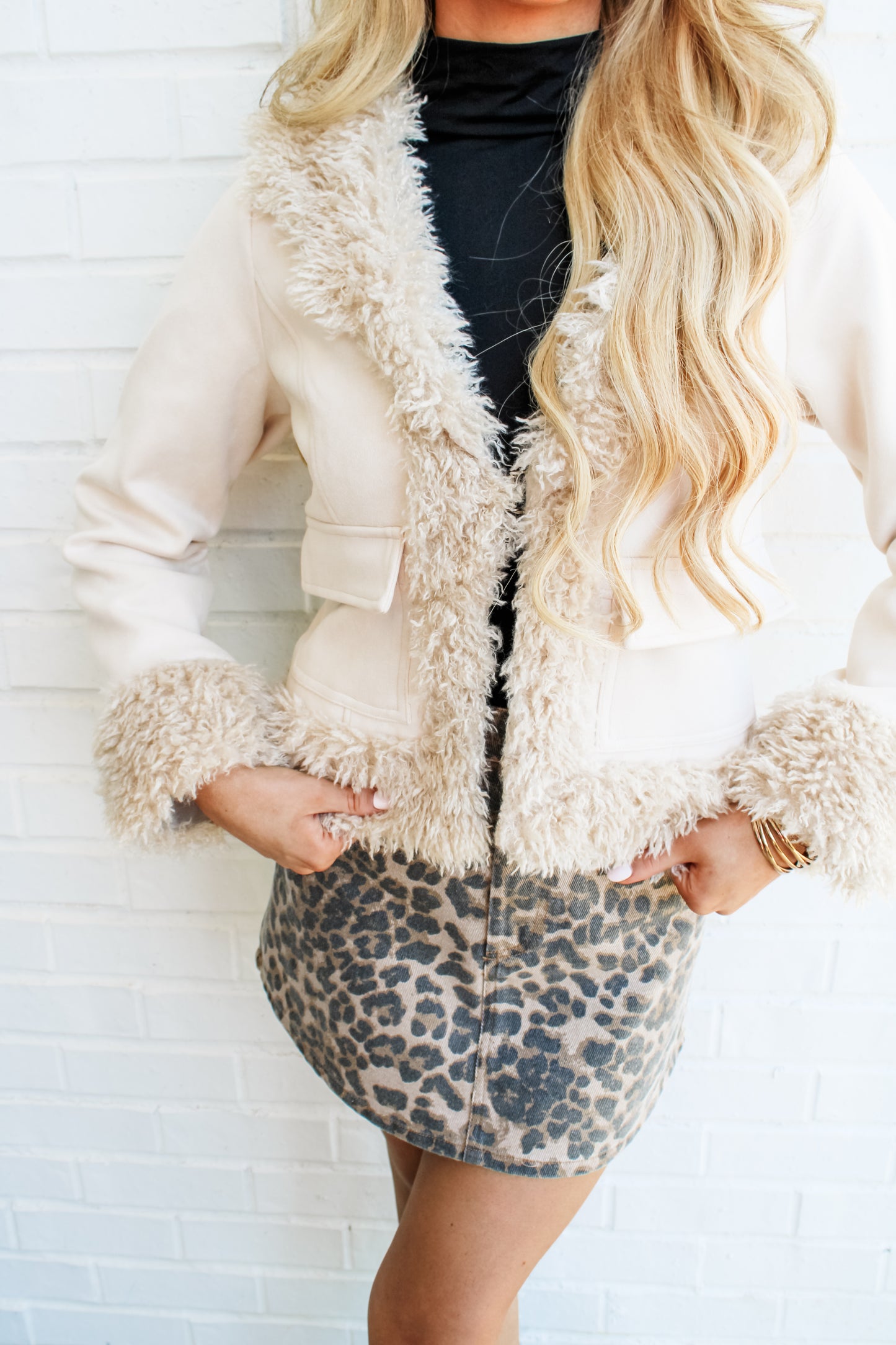 Frosted Faux Fur Jacket