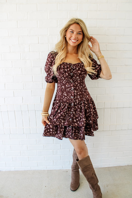 Maple Tiered Ruffle Mini Dress