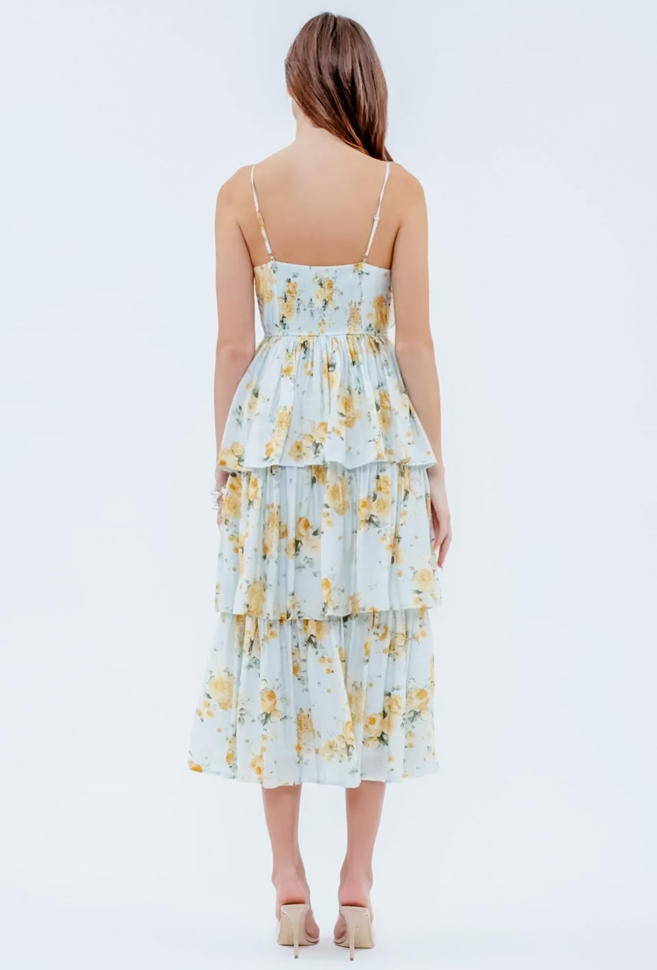 Olivia Floral Bow-Detail Midi Dress