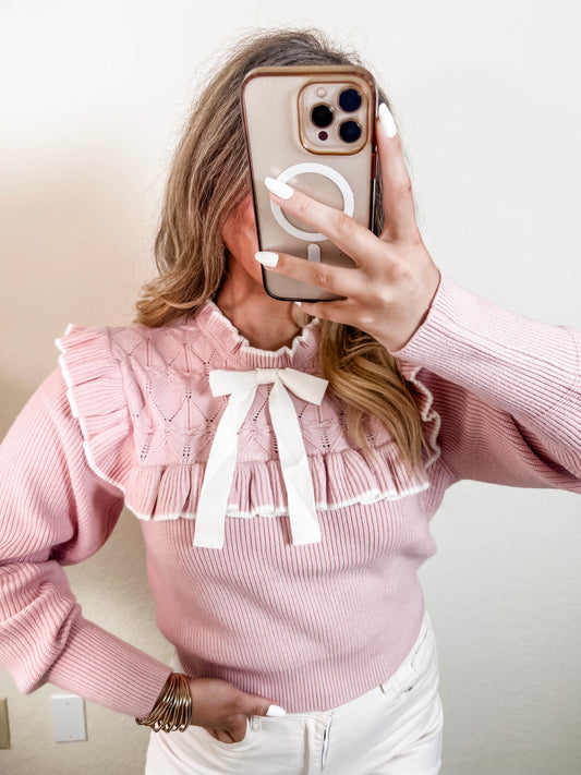 Made Ya Blush Sweater - Pink