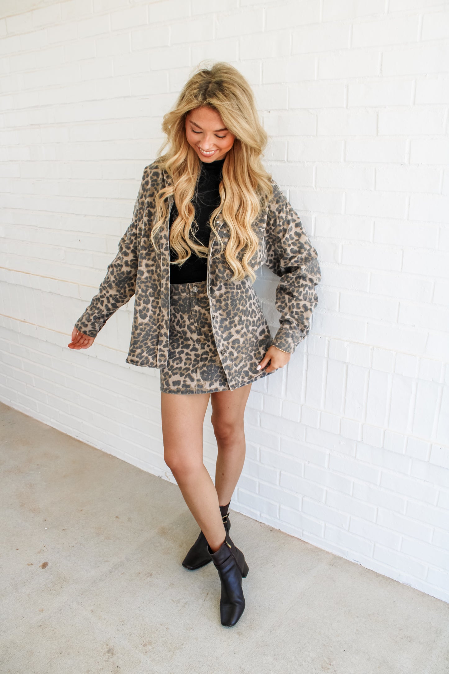 Leopard Matching Skirt Set