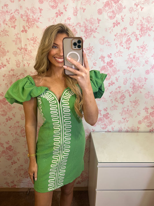 Lexi Embroidered Mini Dress