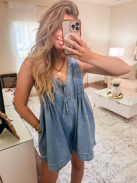 Leslie Denim Romper