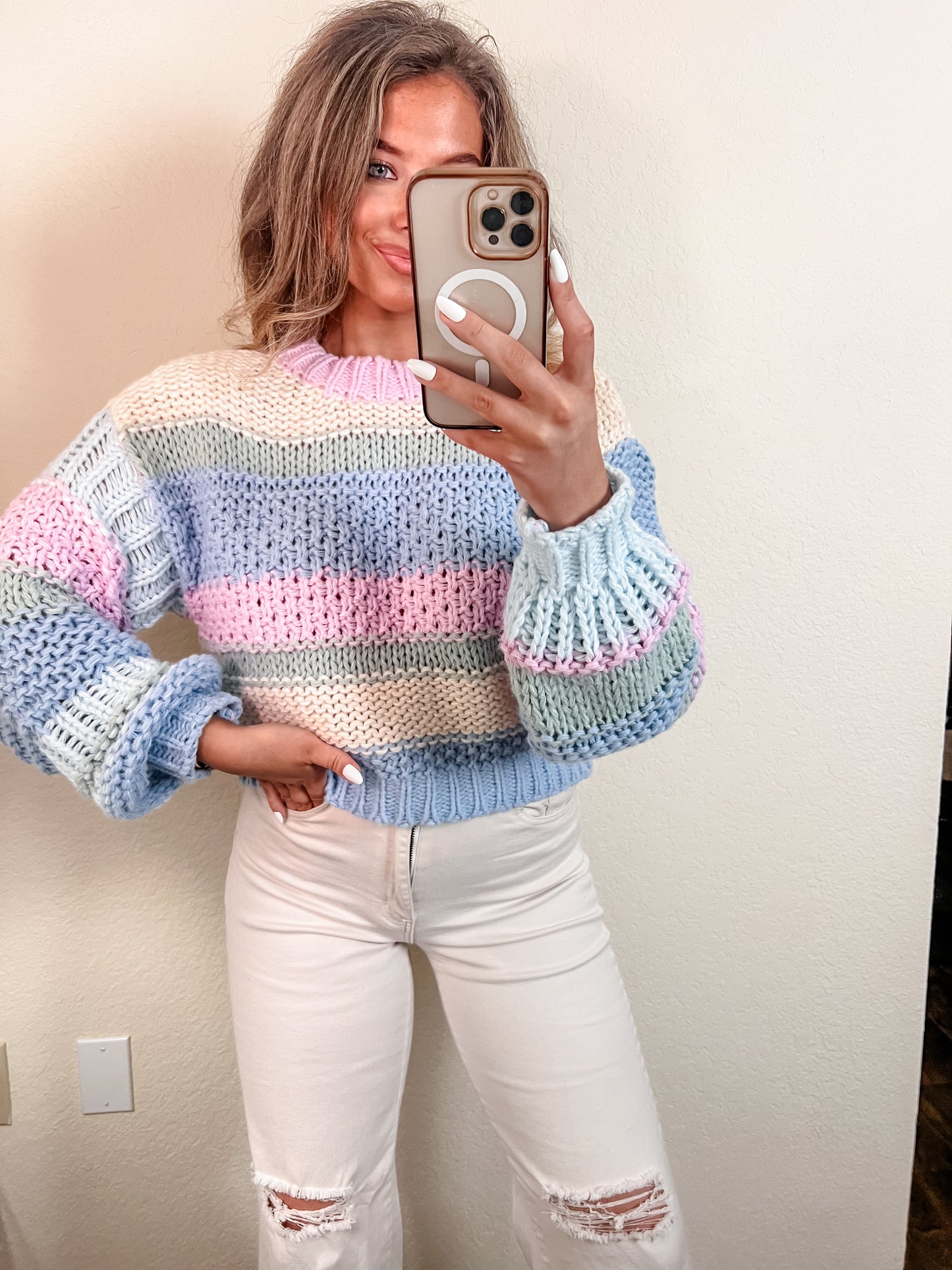 Lilac Chunky Knit Sweater