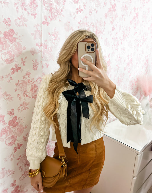 Velvet Ties Cardigan